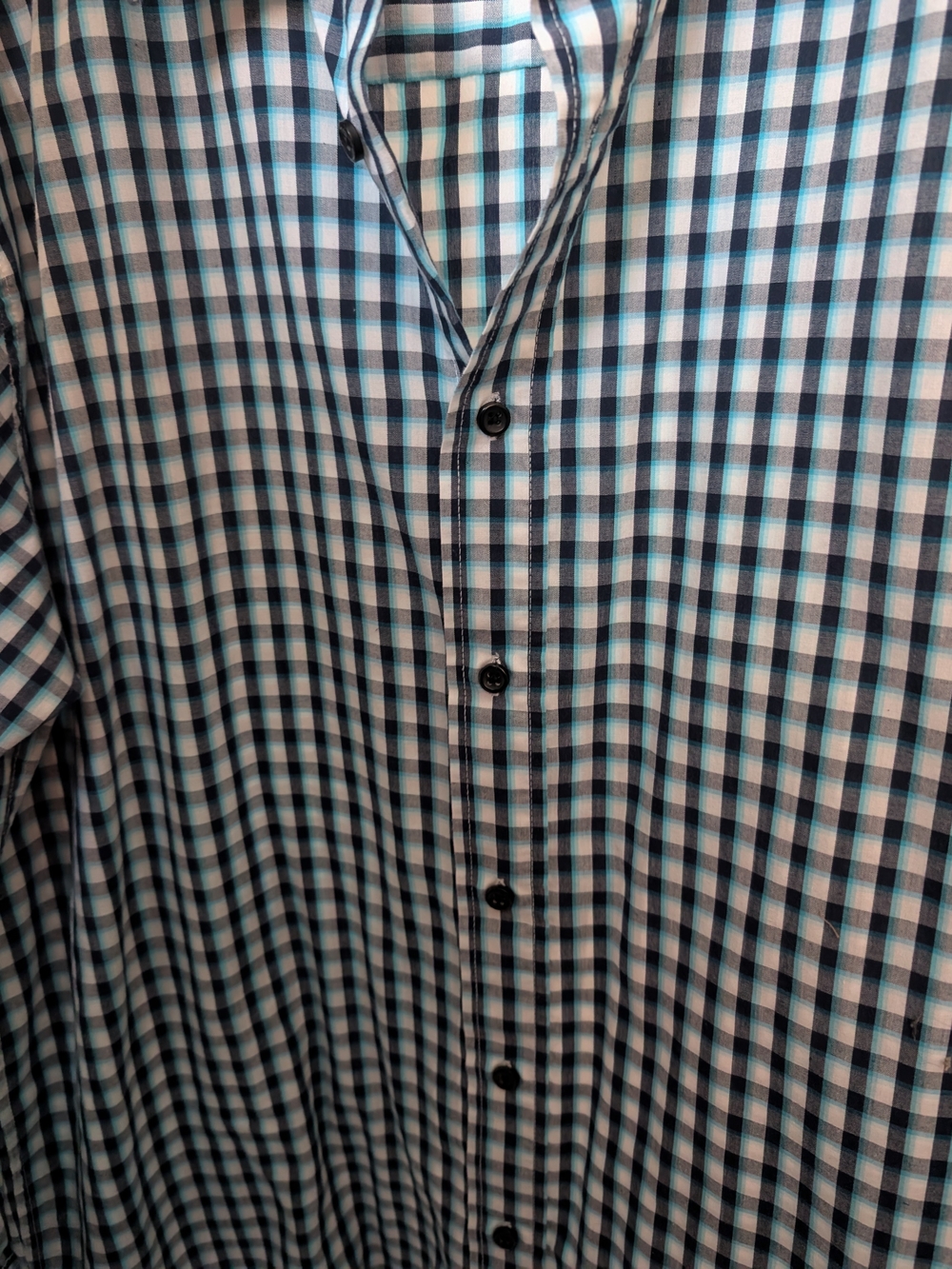 Beverly Hills Polo Club Black, Blue & White Check Button-Down Shirt